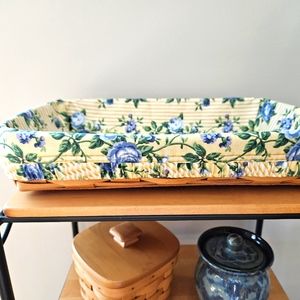 Longaberger 9 x 13 Serving Basket Rose Trellis Liner only